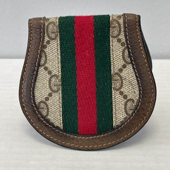 Gucci Vintage GG Supreme Sherry Line Coin Pouch in Canvas and Leather - Preowned - Picture 2 of 8